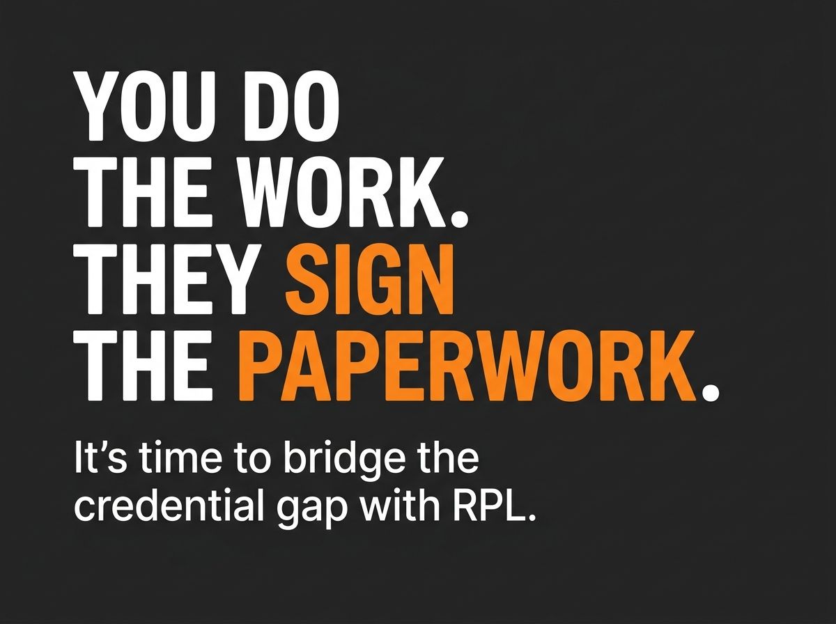 Quote graphic reading: You do the work. They sign the paperwork.