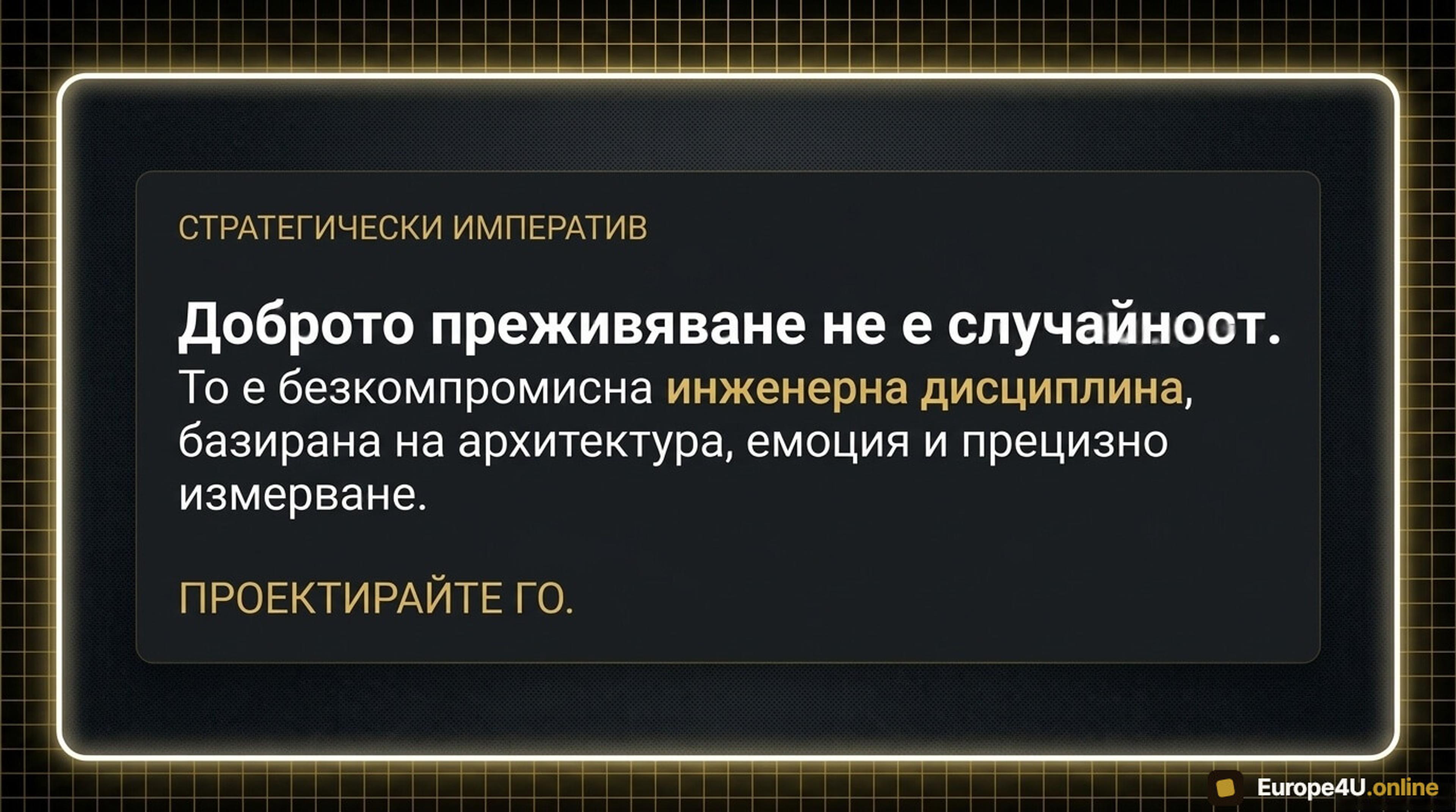 Проектирайте стратегически, изпълнявайте тактически