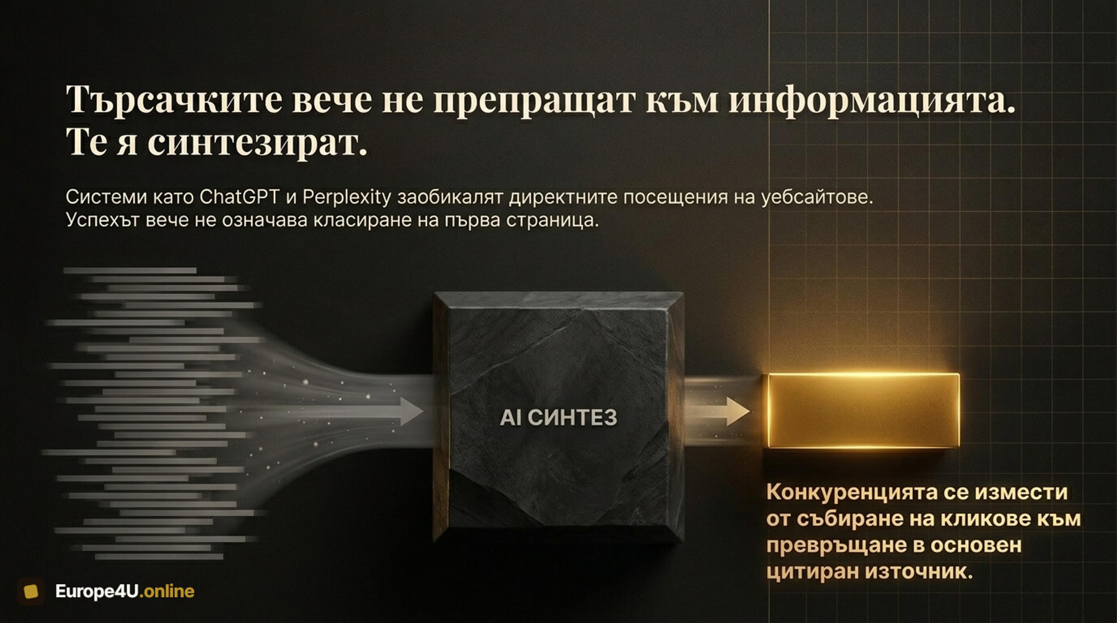 Интернет търсачките вече синтезират информацията и предлагат готови отговори на потребителите.