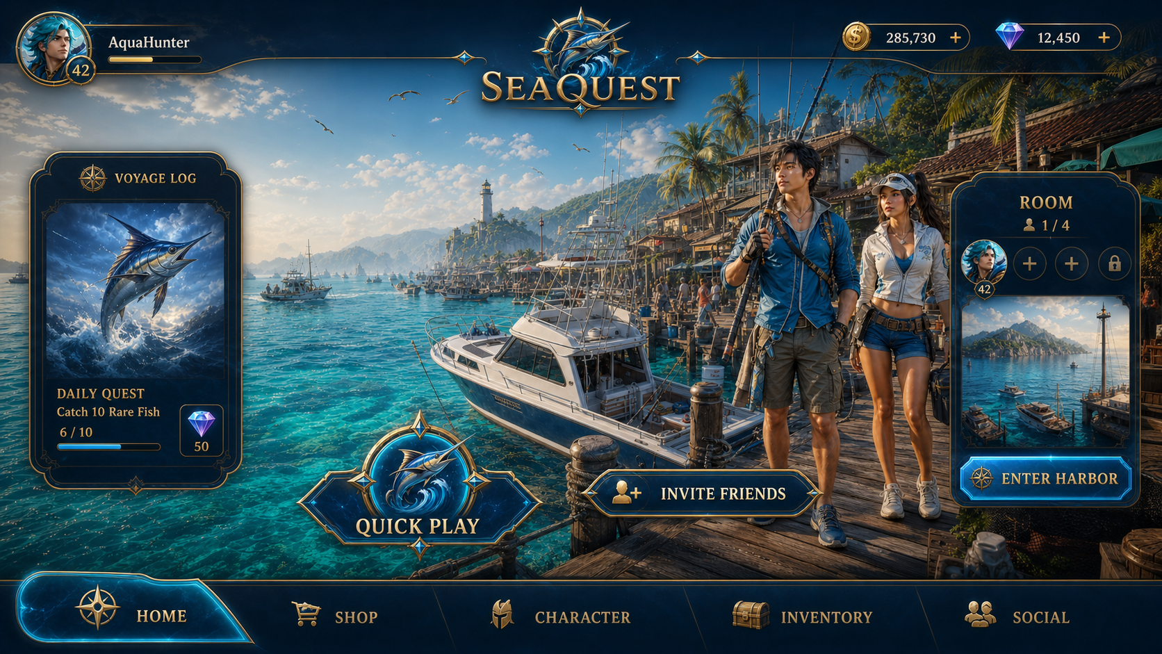 SEAQUEST interactive game interface concept