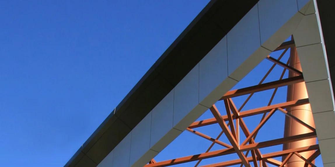 close up of the corner of a building