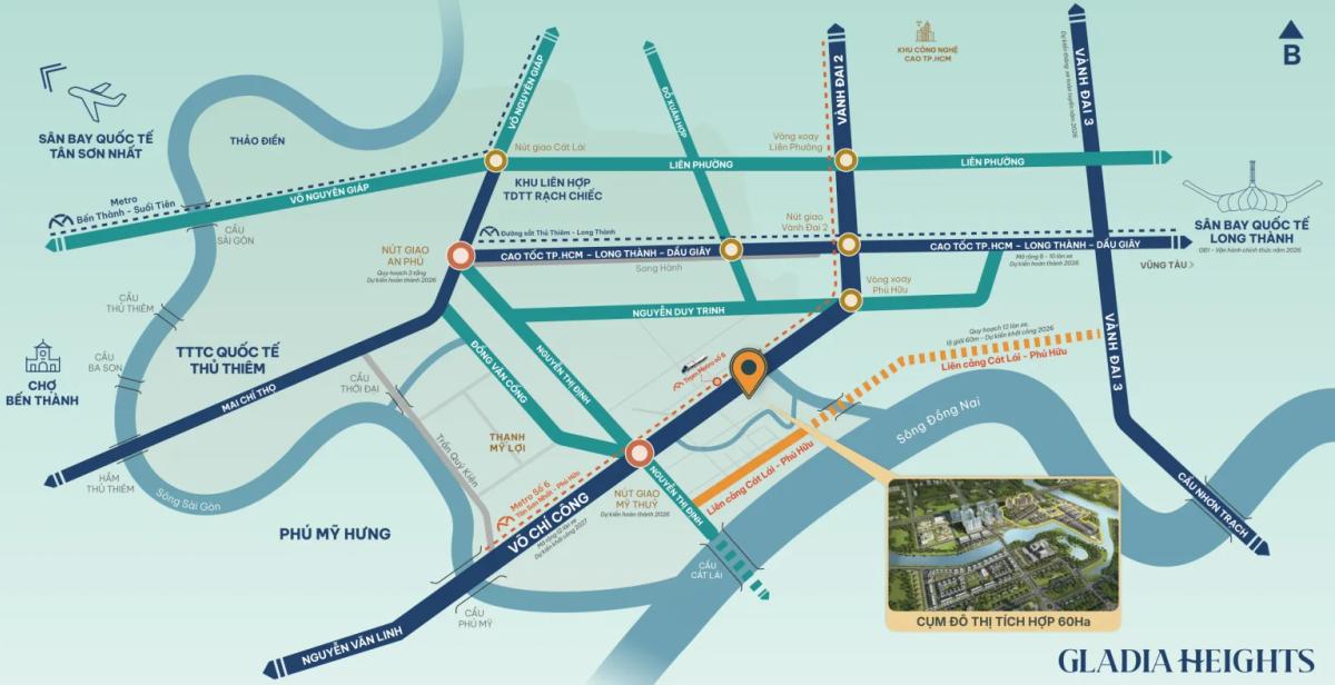 Vị trí dự án Gladia Heights