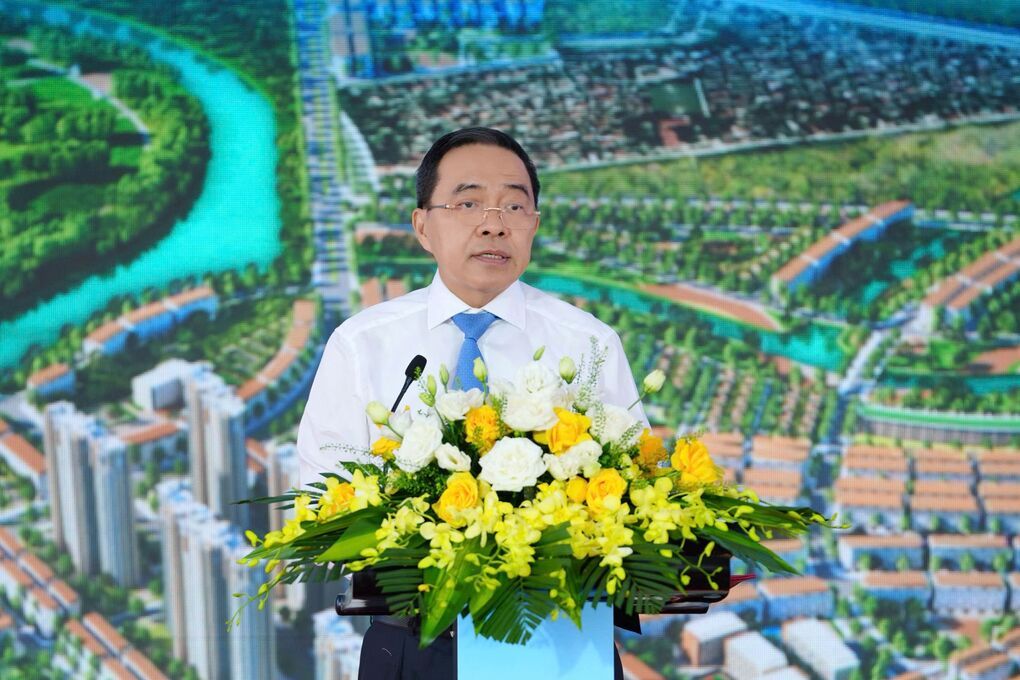 Ông Phạm Thiếu Hoa, Chủ tịch HĐQT Vinhomes, tại lễ khởi công dự án Vinhomes King Park