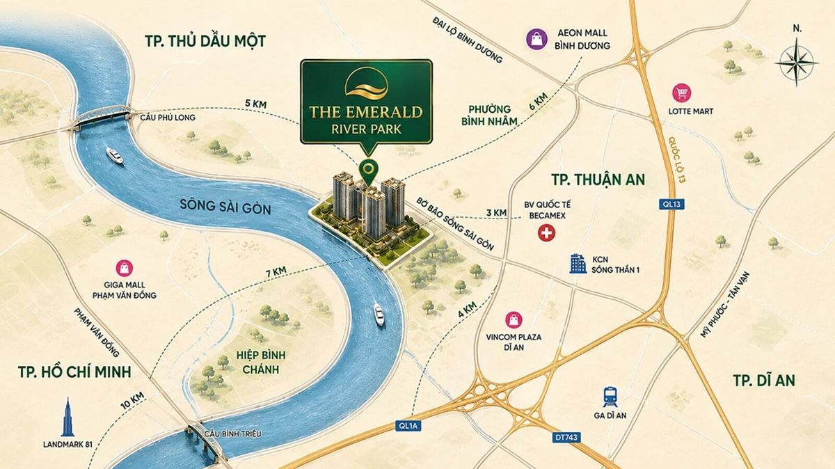 Ví trí dự án The Emerald River Park
