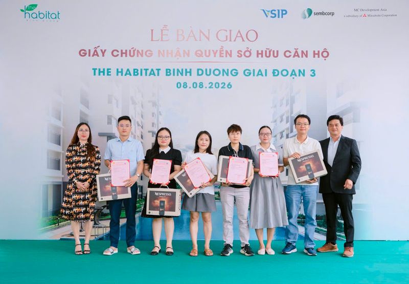 The Habitat Bình Dương trao sổ hồng chỉ sau 6 tháng bàn giao, khẳng định pháp lý vững chắc