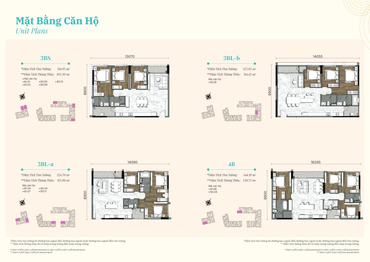 Mặt bằng căn hộ tại Gladia Heights