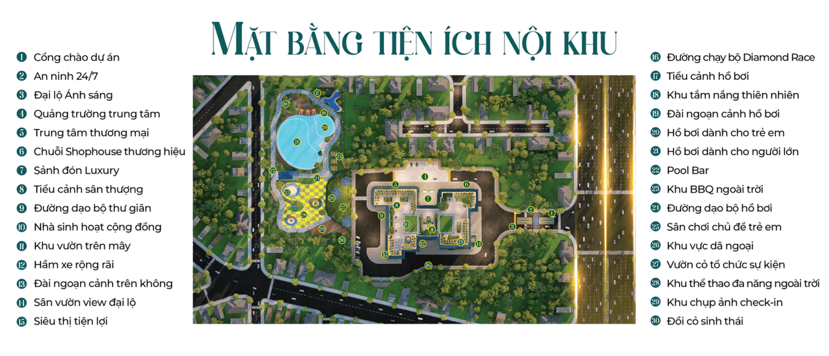 Tiên ích nội khu Diamond Boulevard