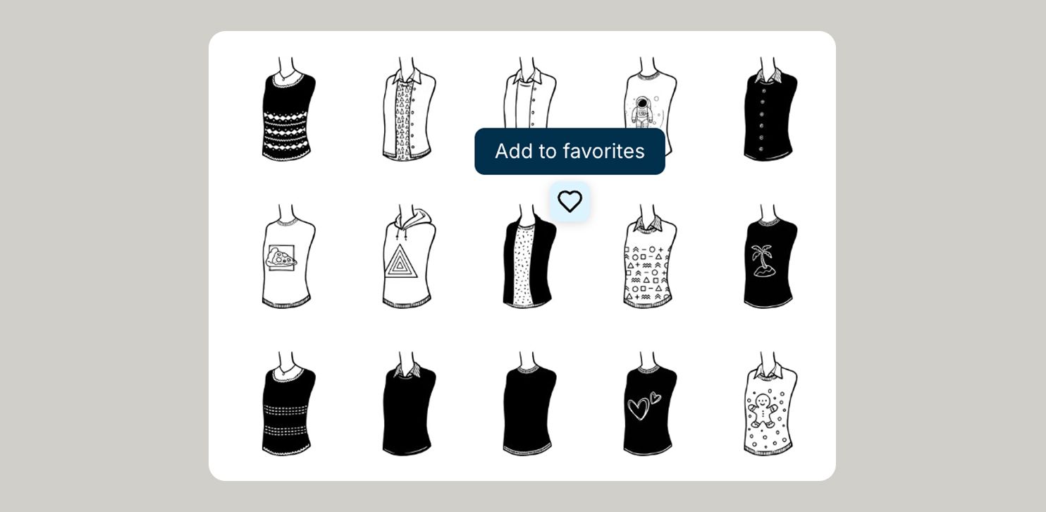 UI of adding to favourites 
