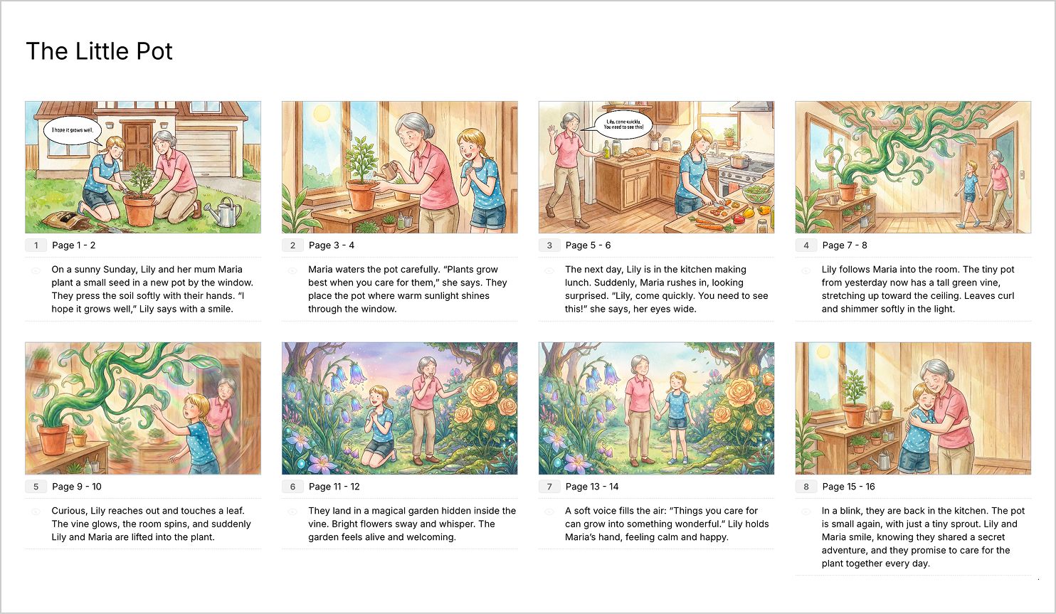 An example storyboard