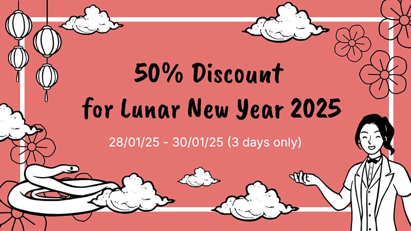 Lunar New Year 50% Discount