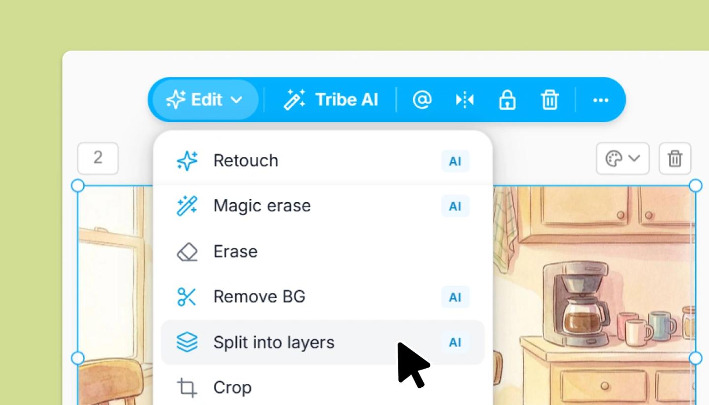 Split image into layers