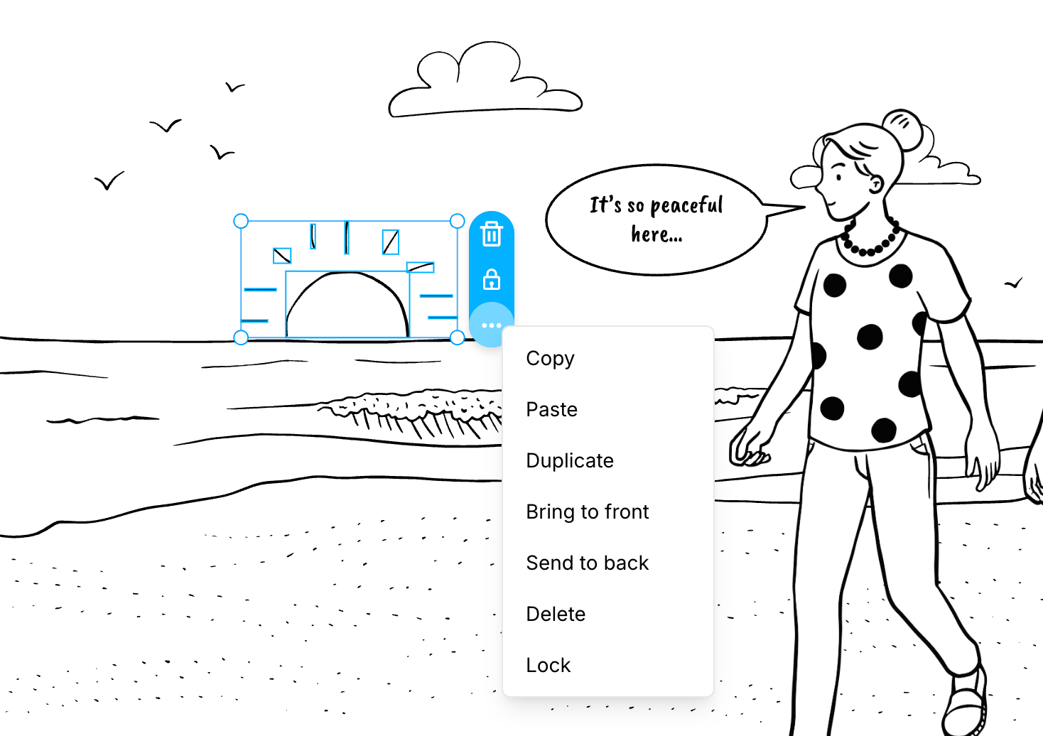 Lock feature in the menu