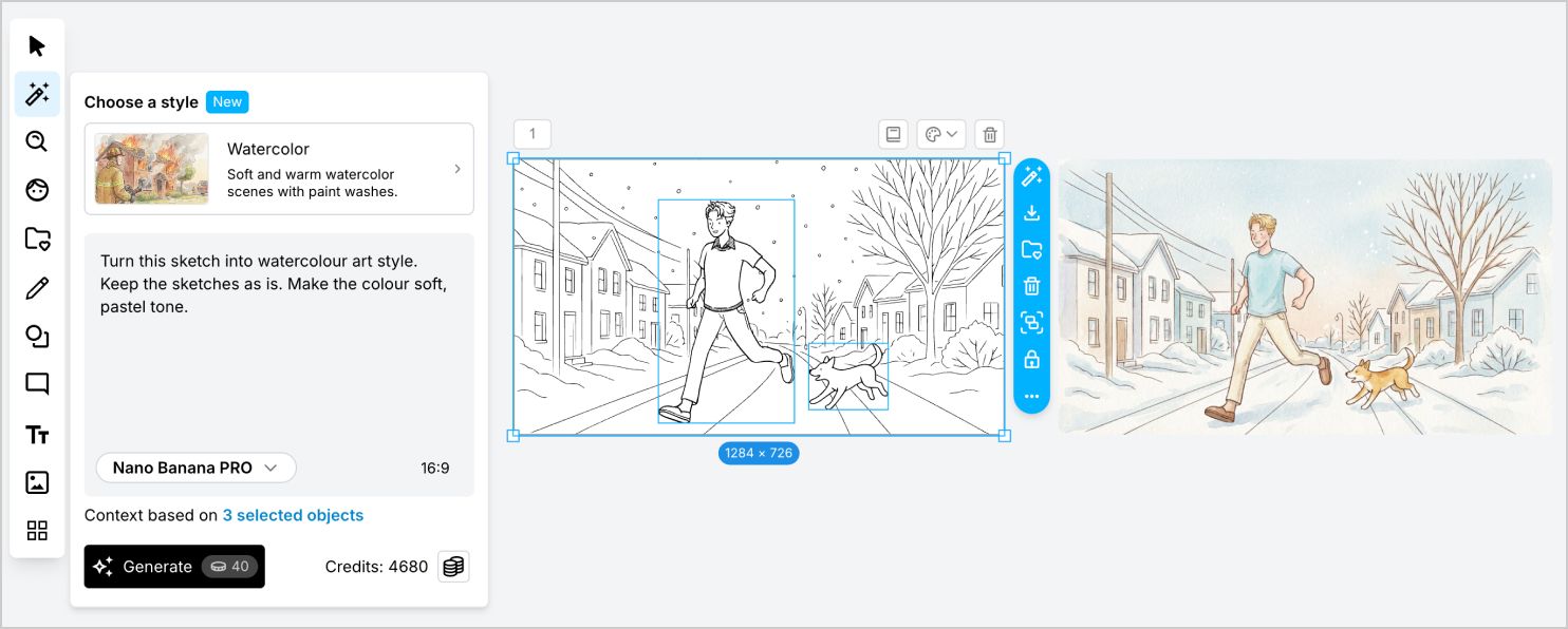 Generating AI images with Tribe AI 