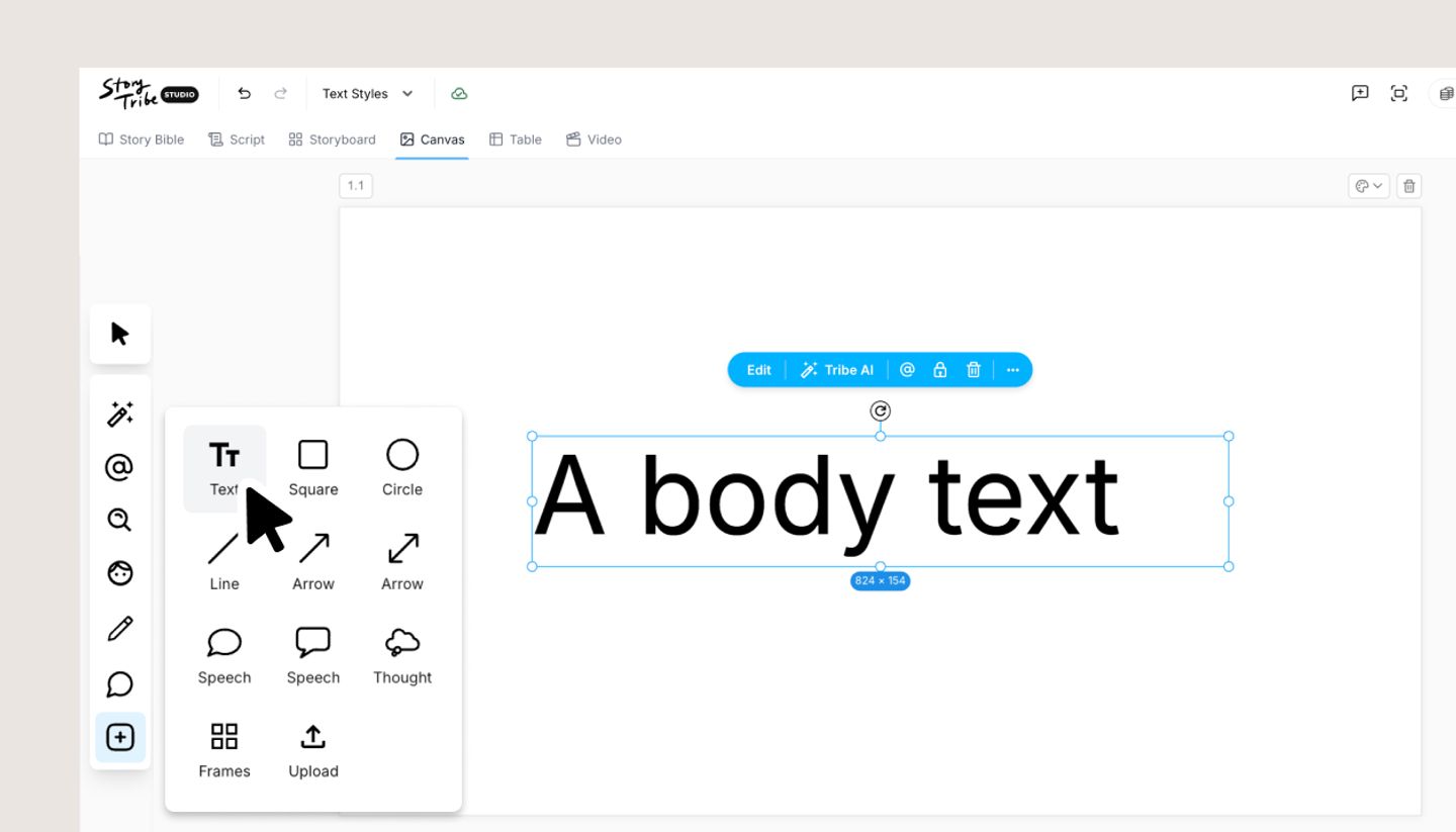 Adding text to canvas