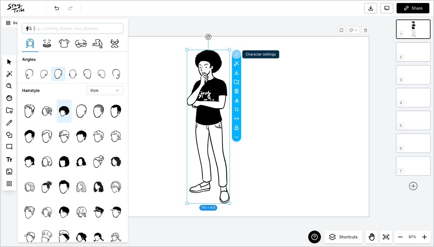 How to do character customisation using character edit panel 