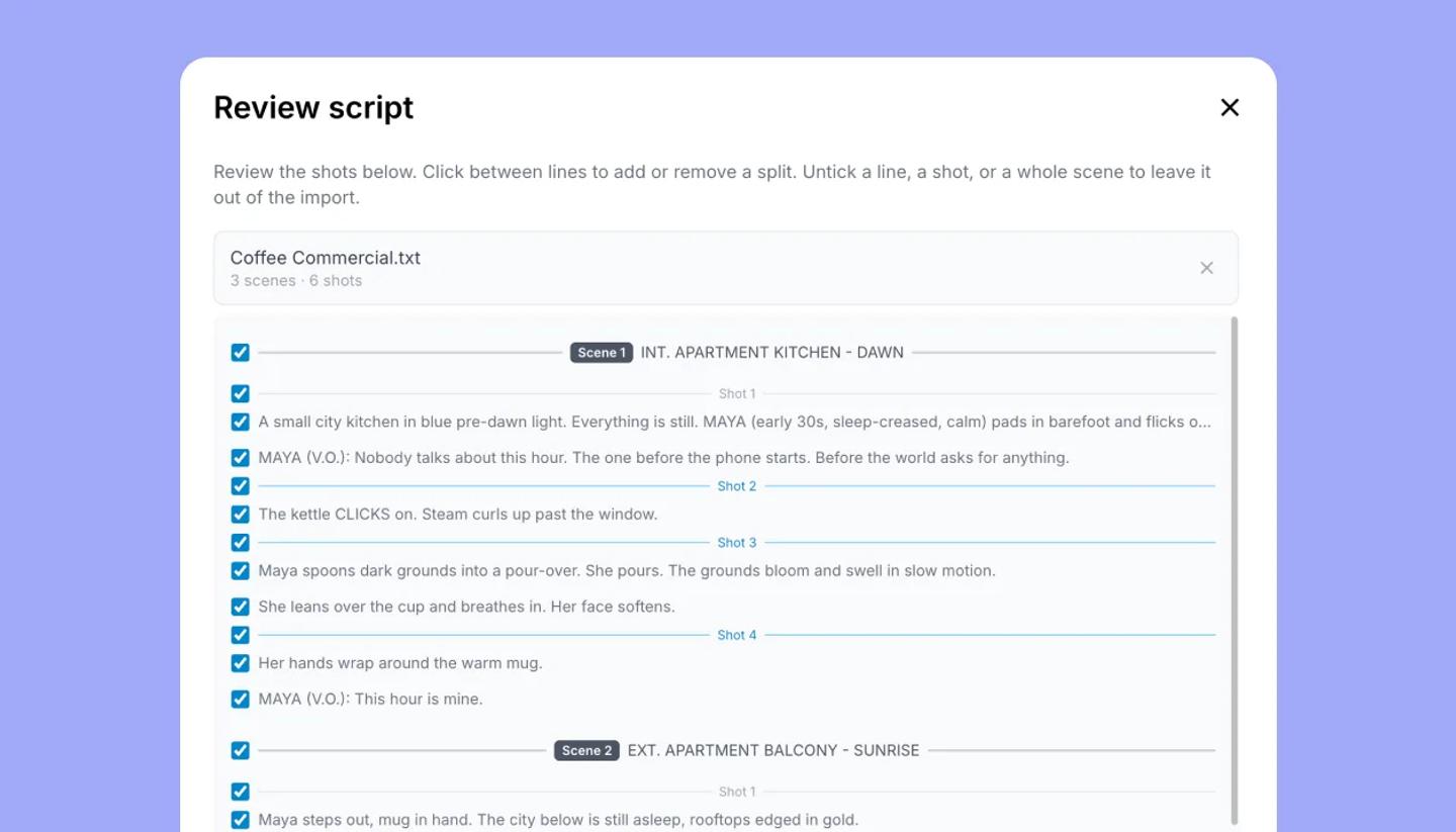 Review script