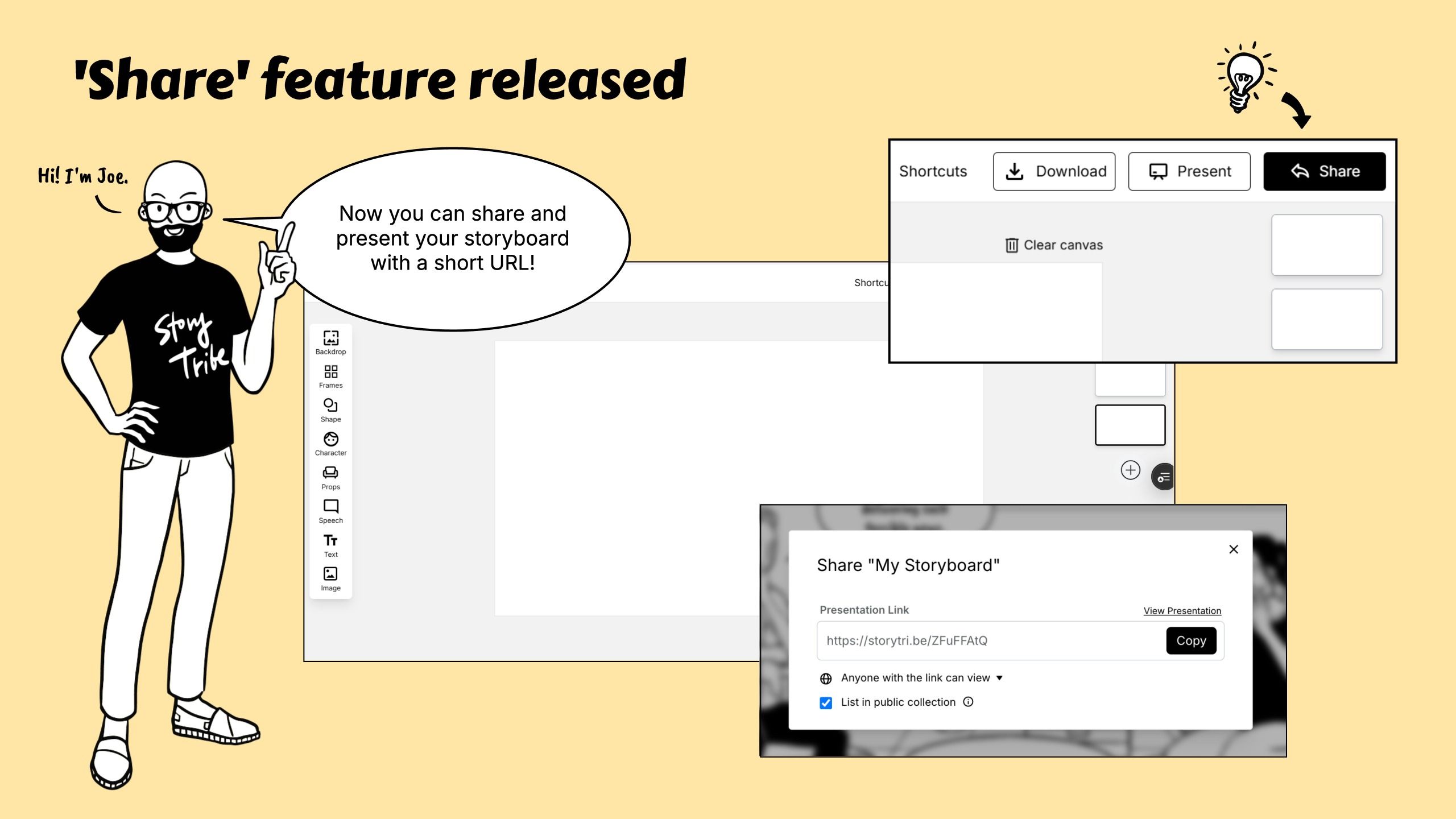 Share and Present feature