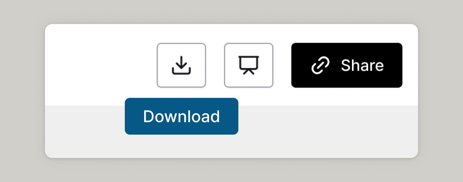 UI of download option