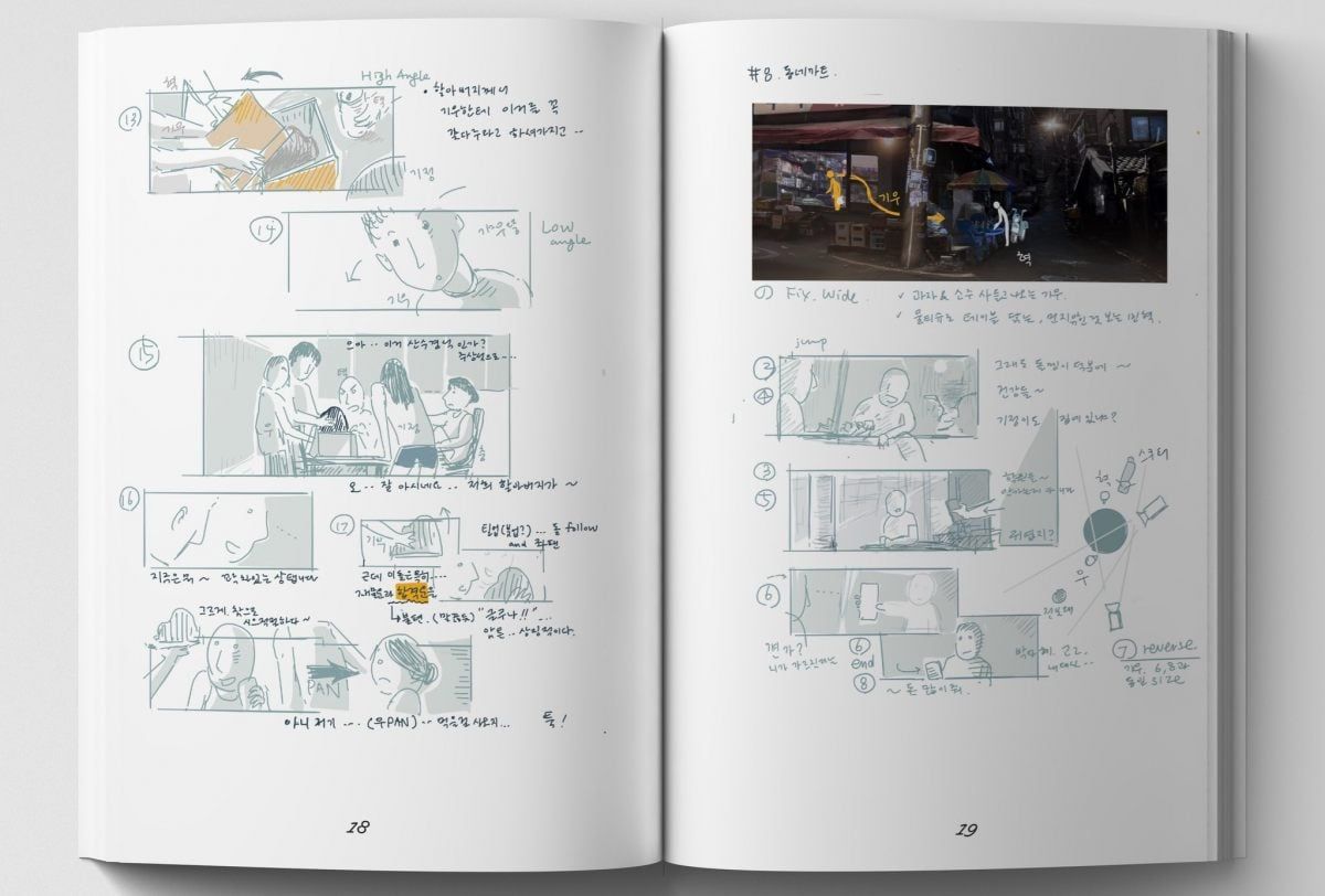 Parasite Storyboard book