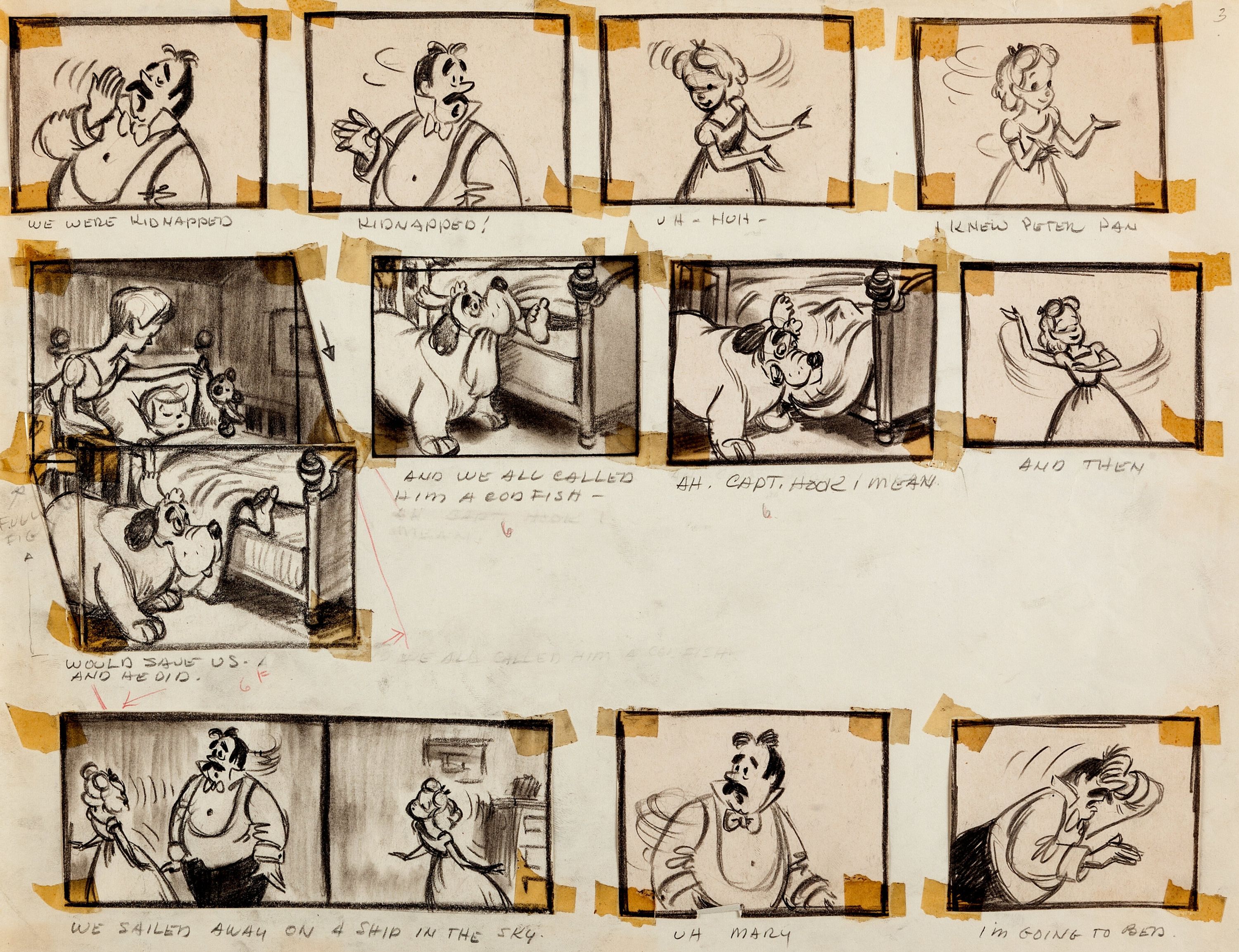 Peter Pan Storyboard Original Art Sequence of 12 (Walt Disney, 1953 | Heritage Auctions - HA.com)