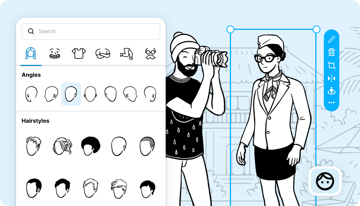 Build scenes with professional characters