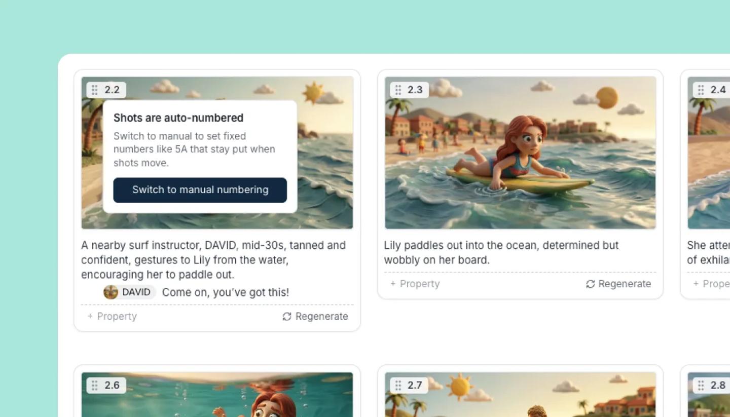 Manual scene numbering opt in