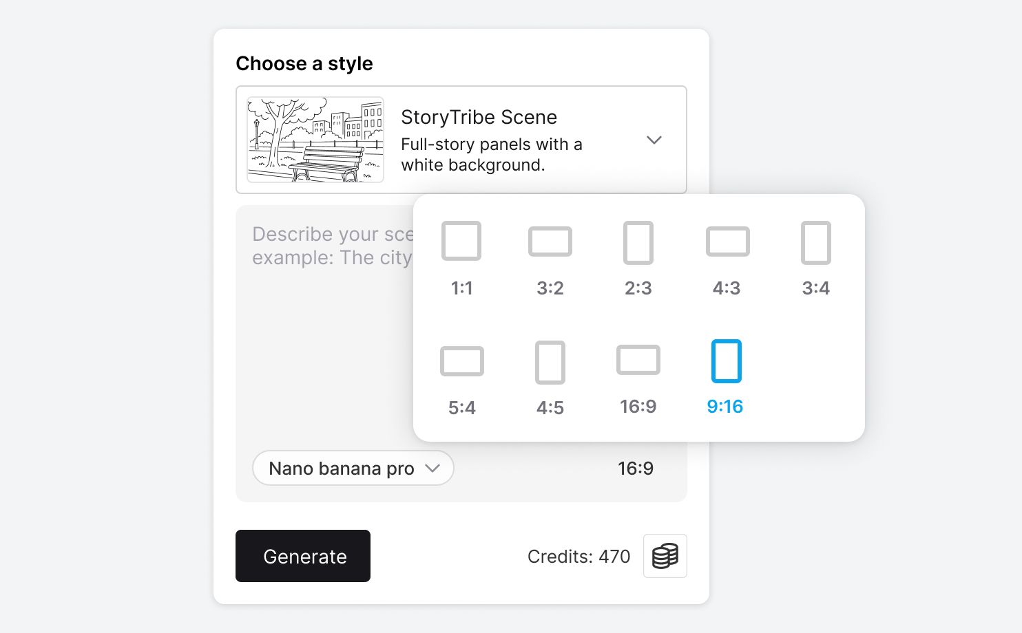 UI for AI aspect ratio