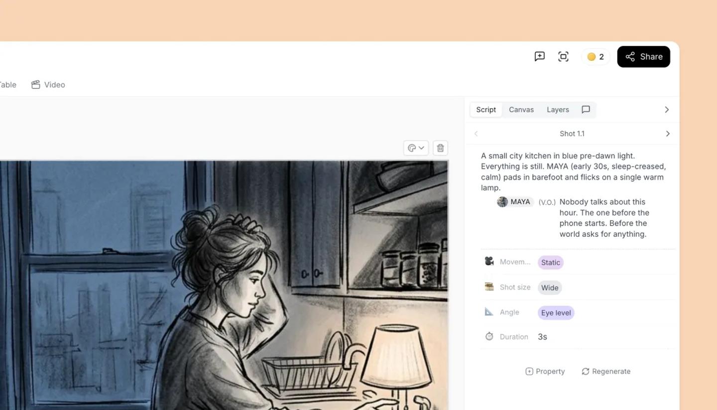 Editing your script inside Canvas view