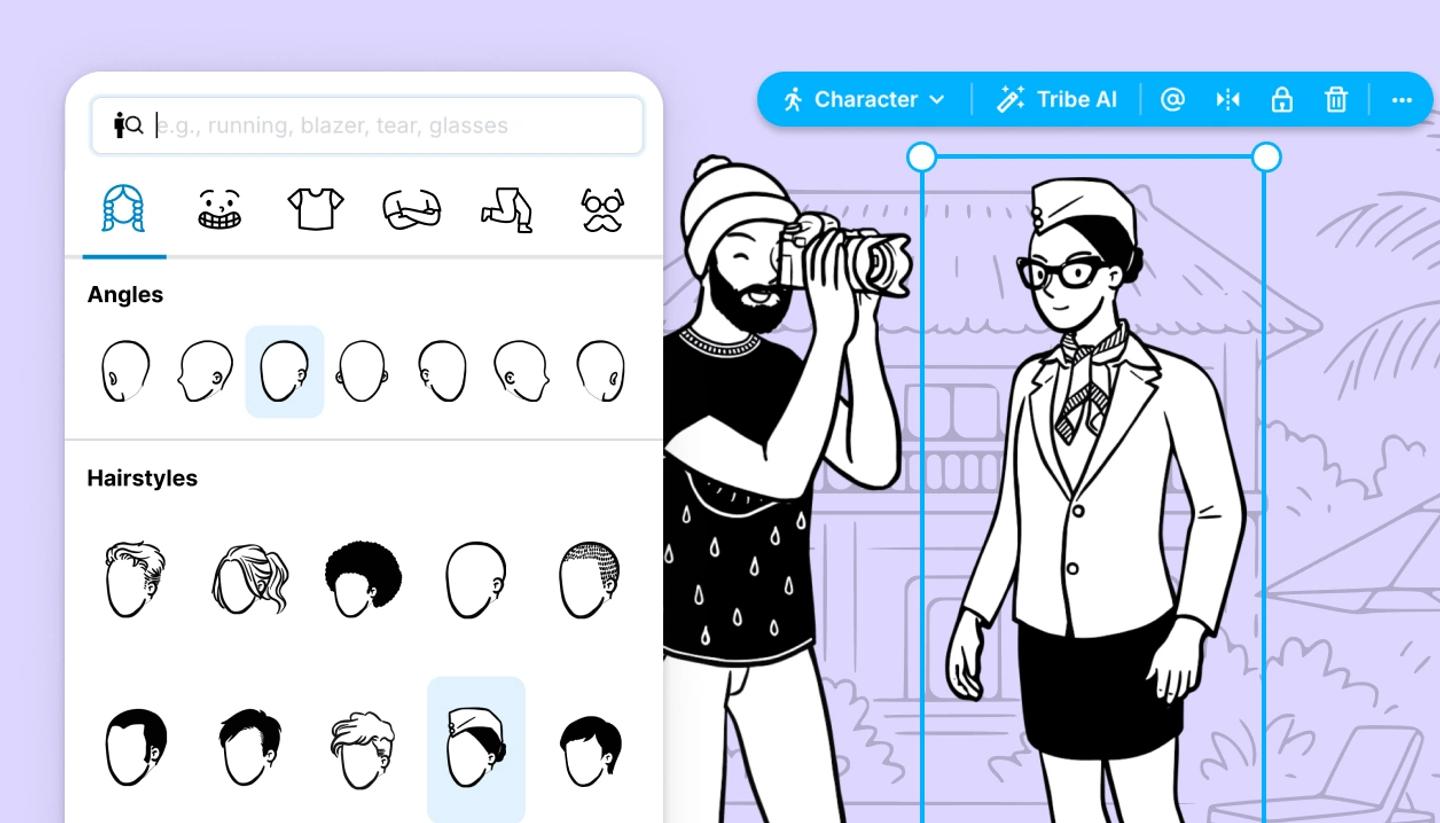 Customizing characters in StoryTribe