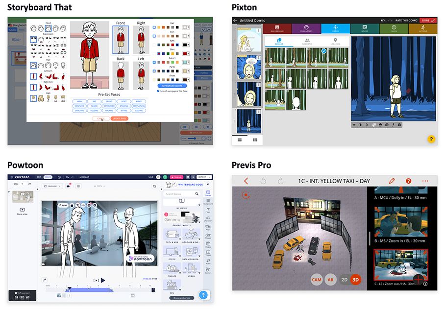Existing online storyboard creators