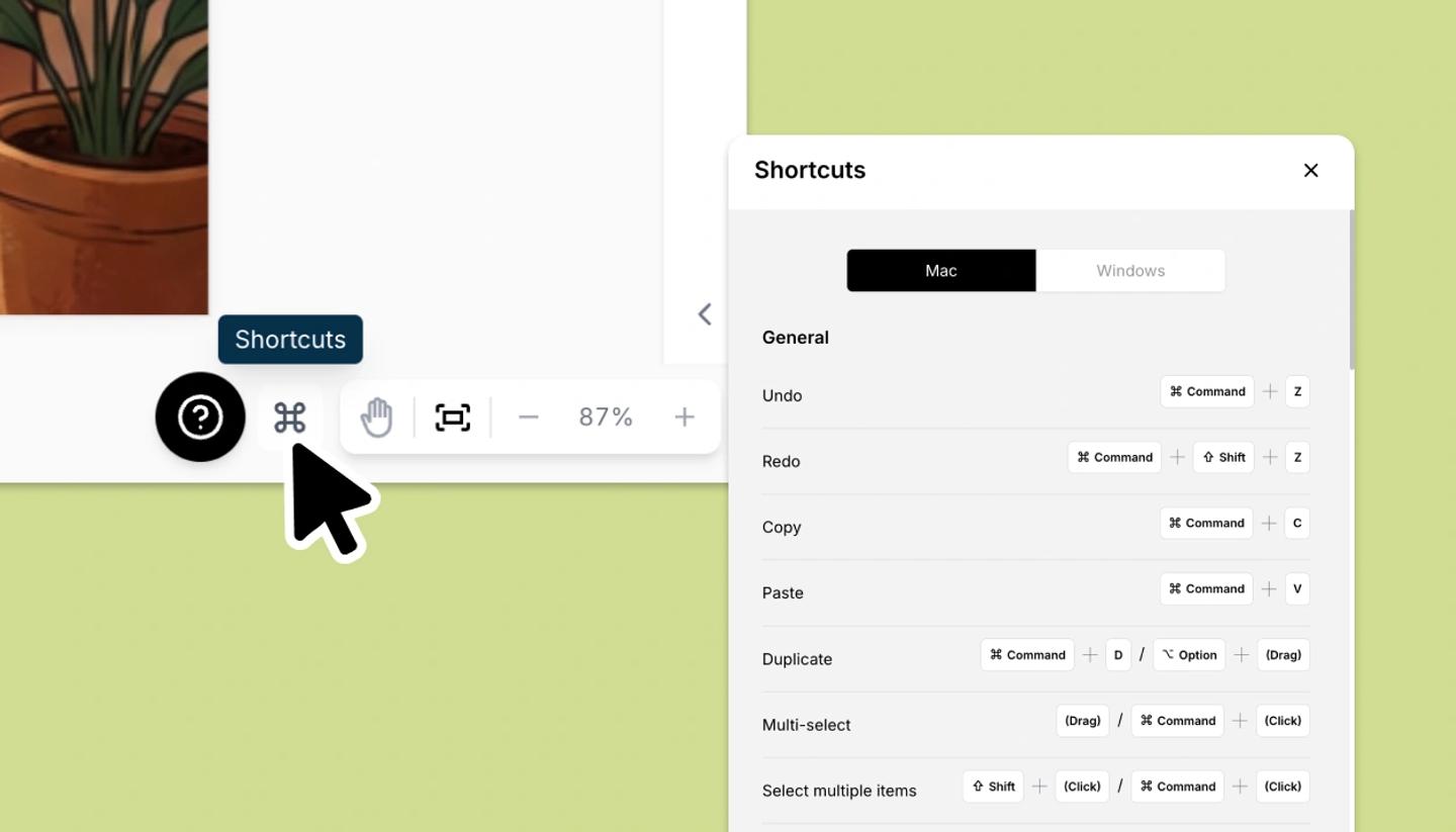 Keyboard shortcuts