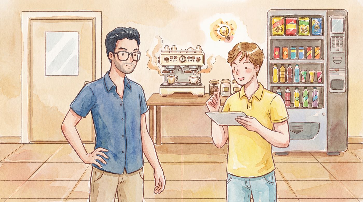 Office scene generated with Tribe AI (Style: Watercolour, Model: Nano Banana Pro)