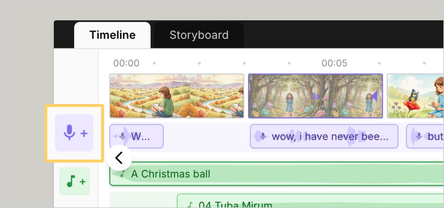 UI of AI Voice-over
