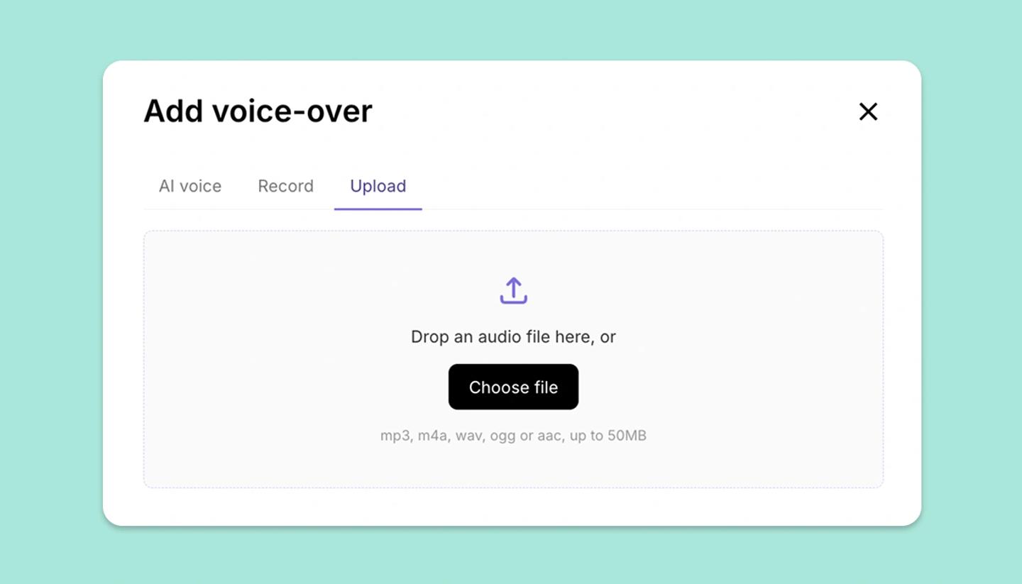 Upload audio file