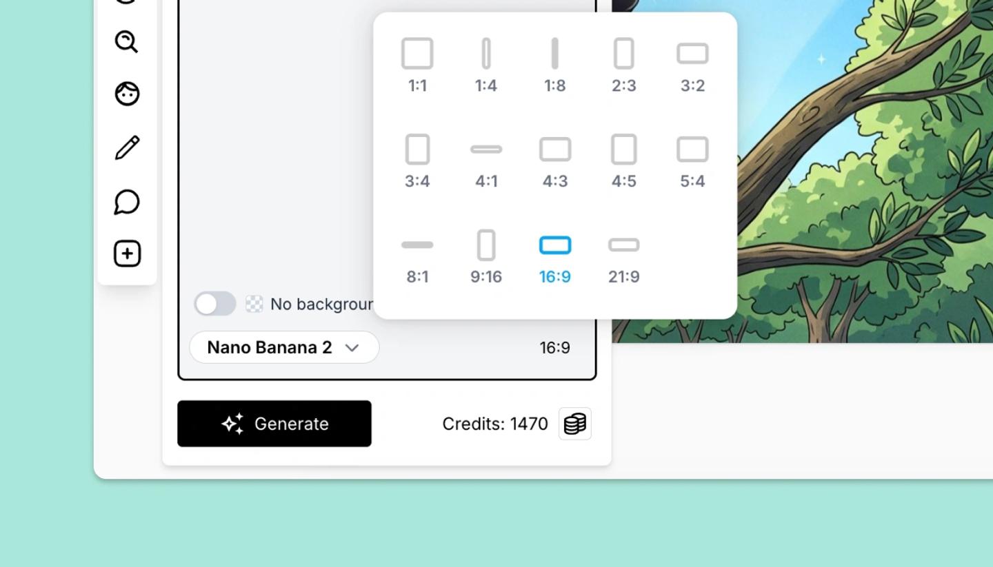 Aspect ratio in Tribe AI