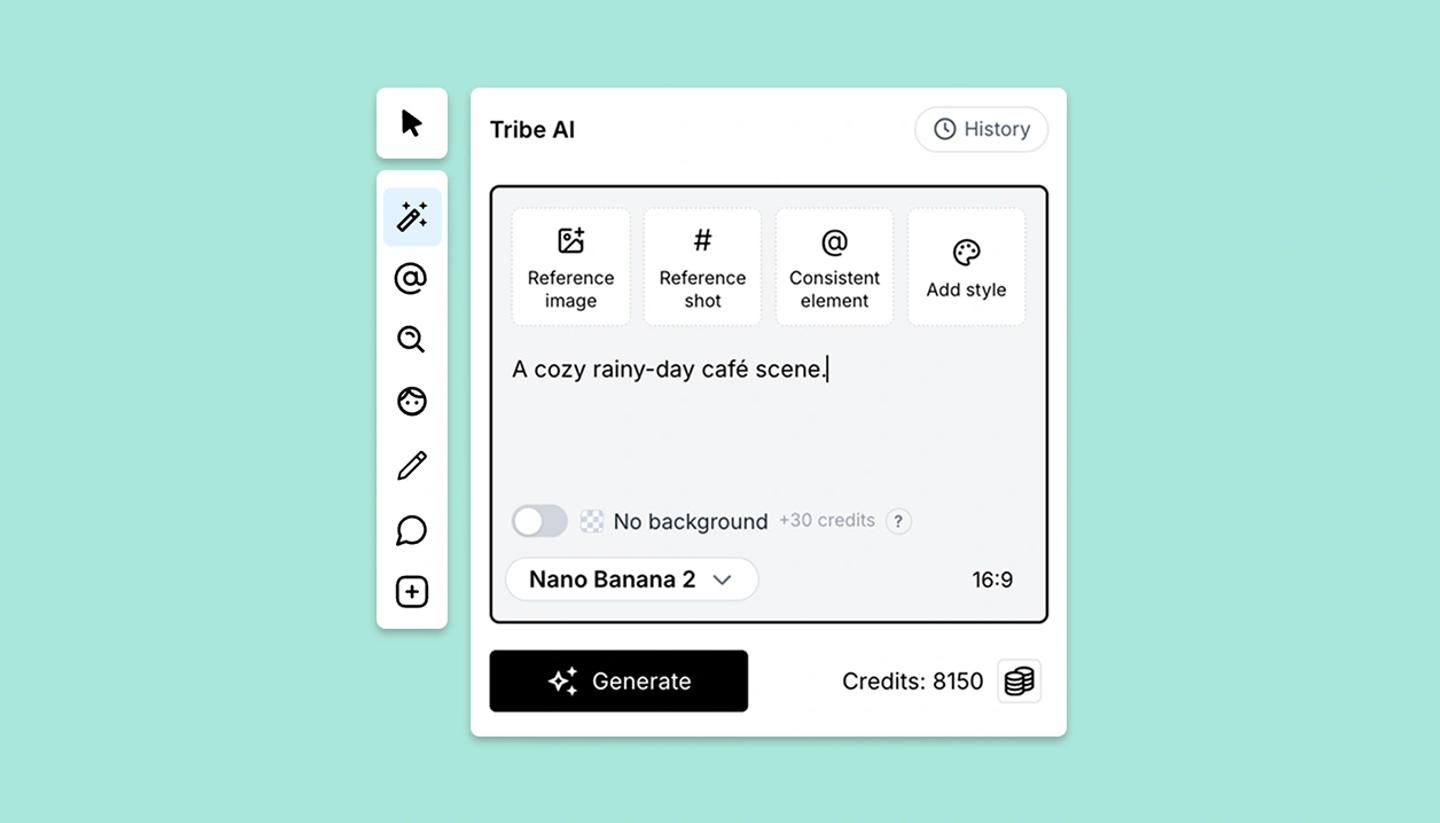 Generating background with TribeAI