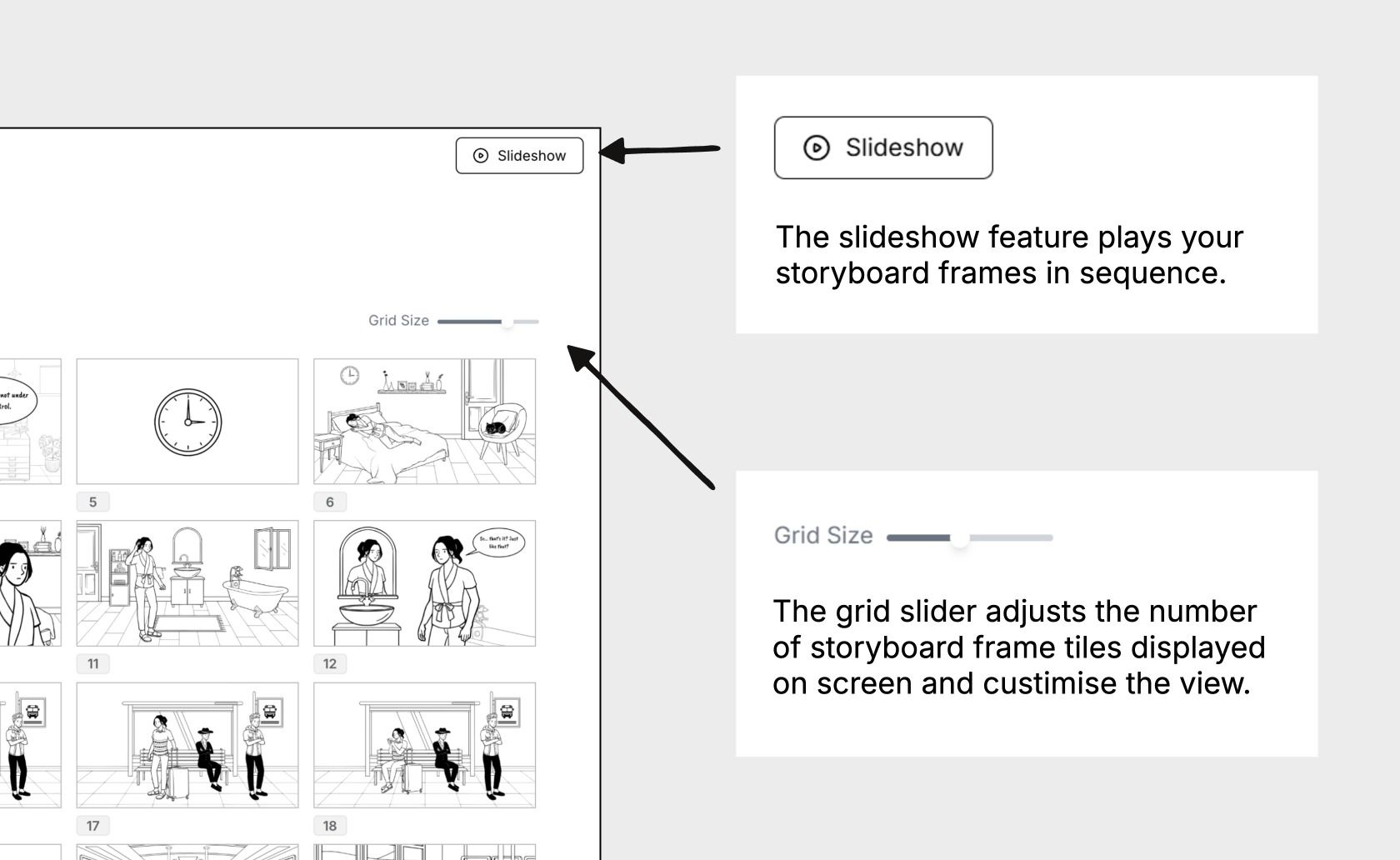 Slideshow & Grid size