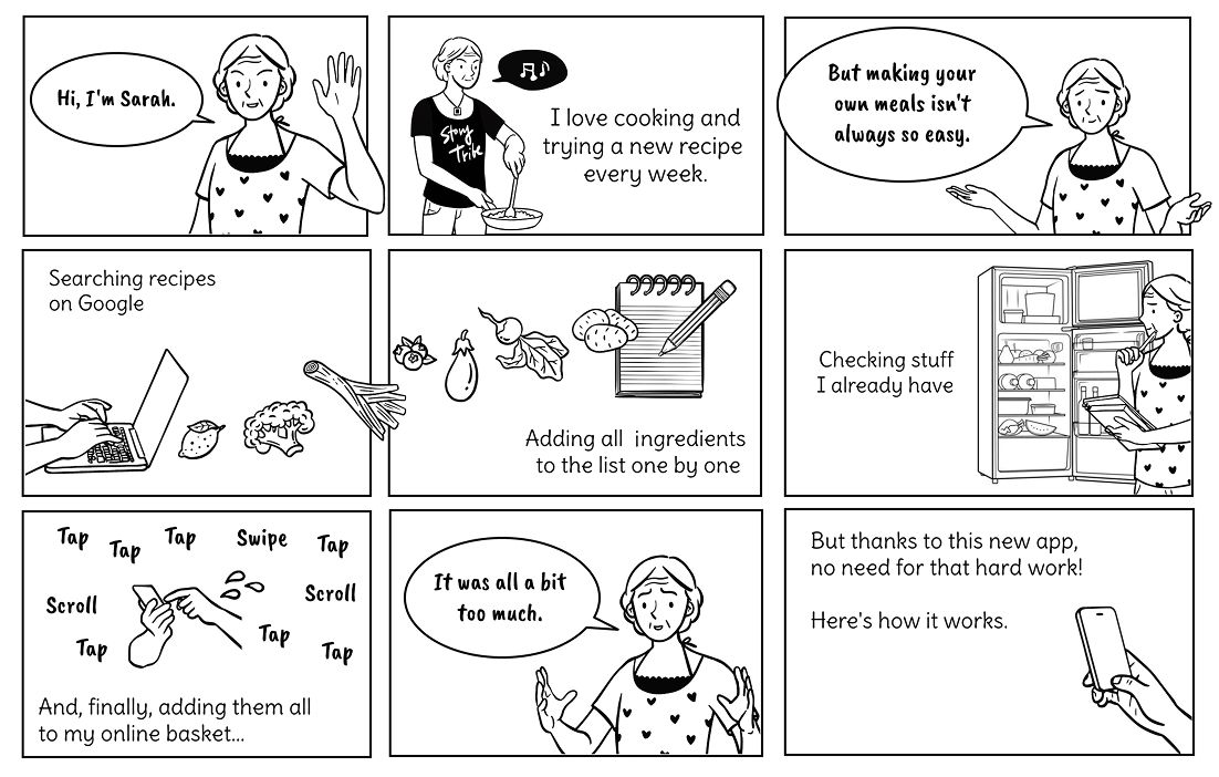 Example storyboard created by StoryTribe