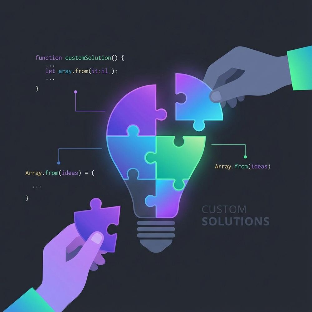 Hands assembling puzzle pieces forming a lightbulb