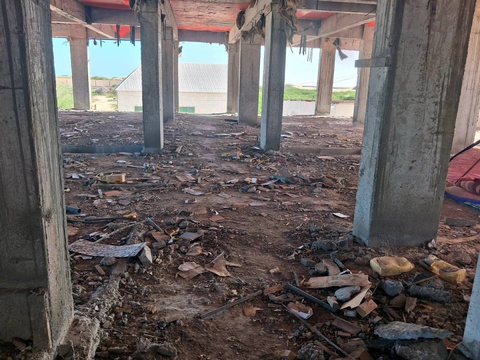 Inside the new building during construction, 2026.