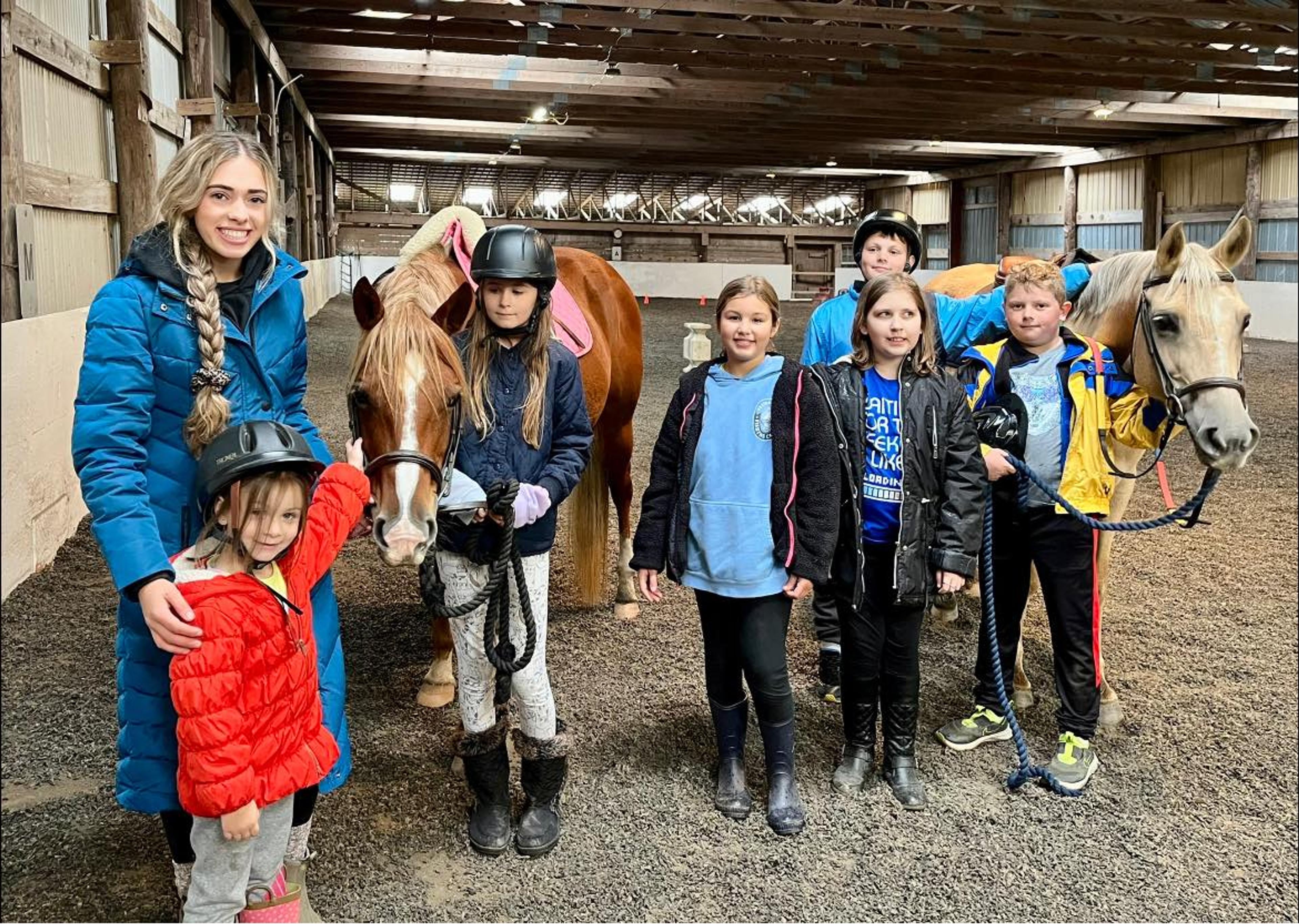 PA Cyber students at a horse riding event