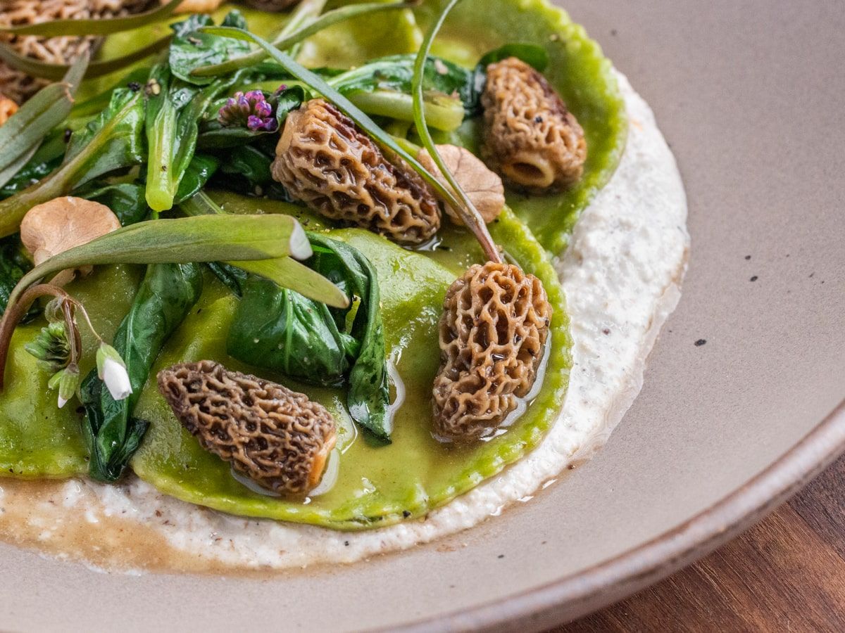 plated Preboggion Ravioli