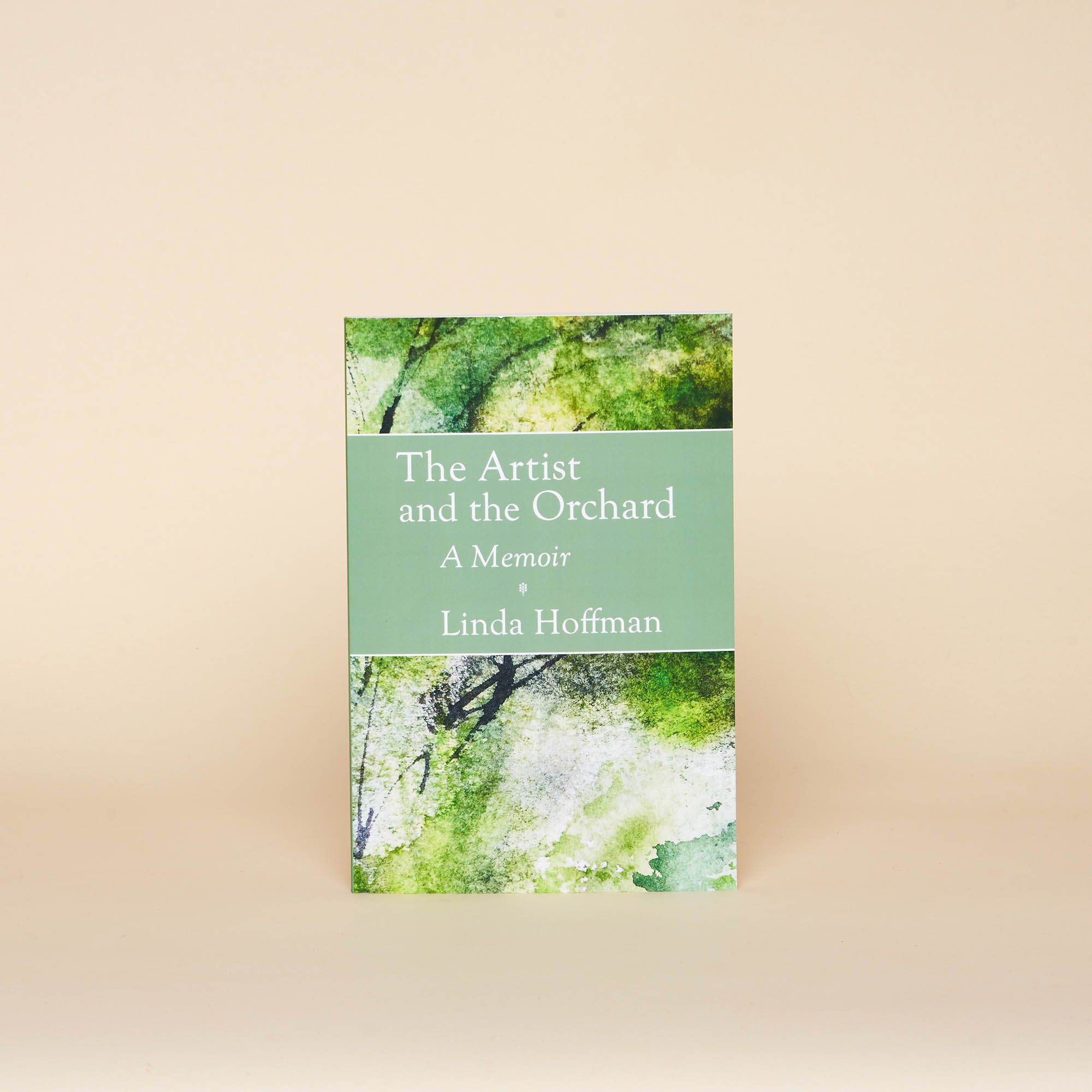 The Artist and the Orchard: A Memoir by Linda Hoffman. Features an impressionist painting of trees.