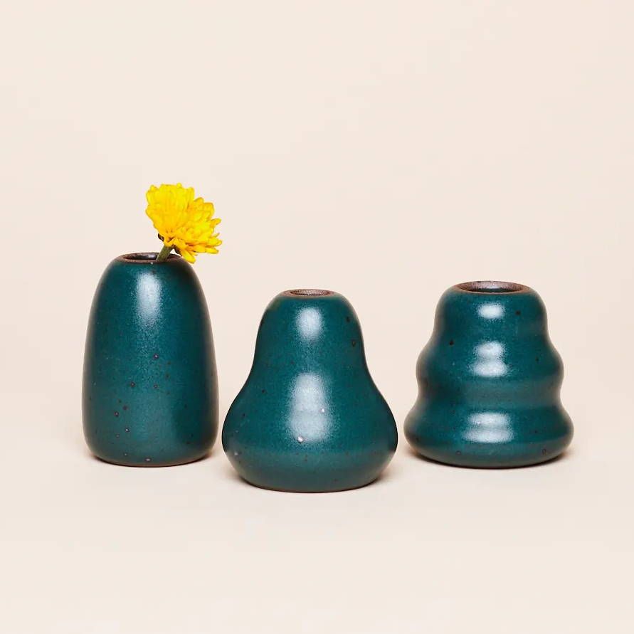 Small Shapes Vases in Night Swim