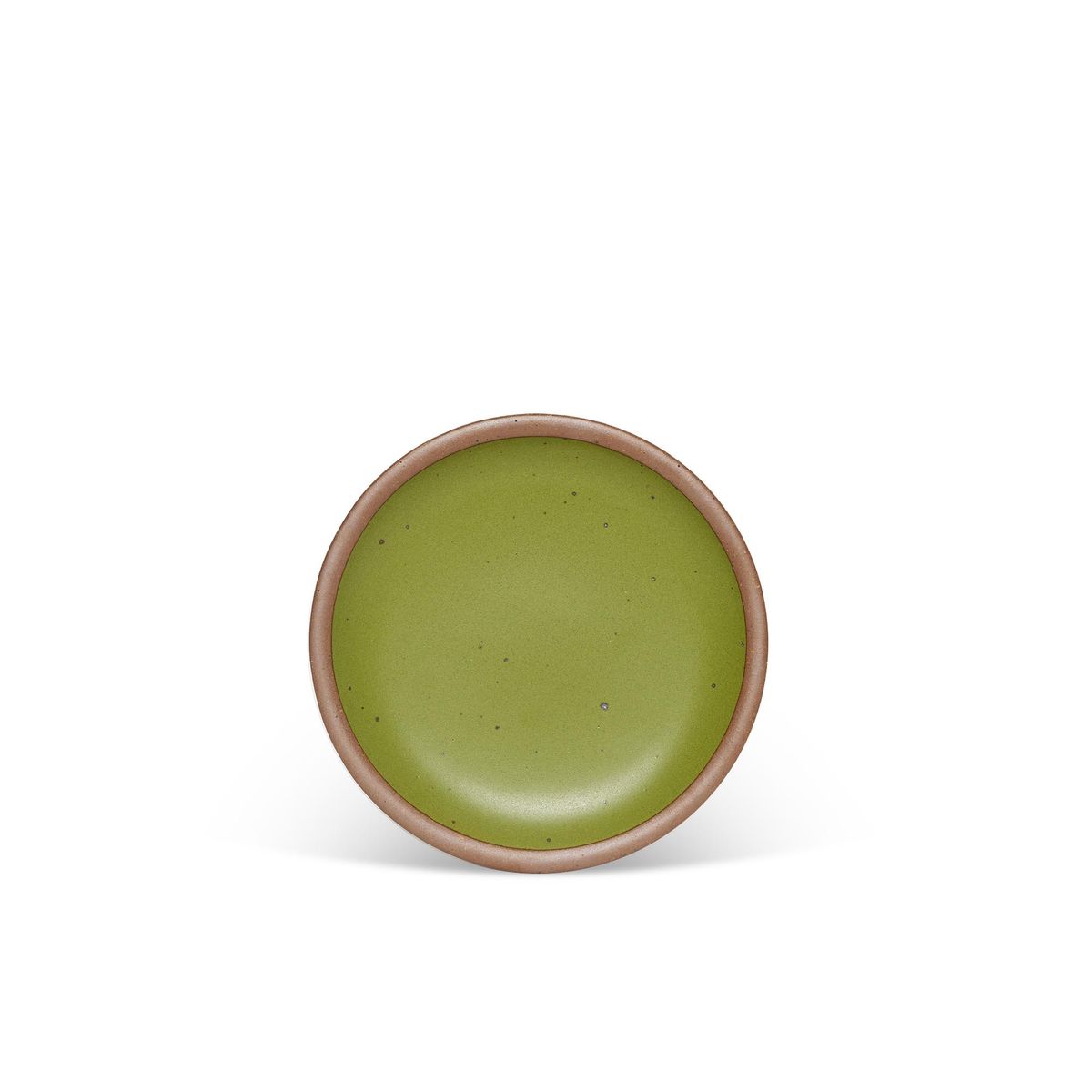 Cake Plate in Fiddlehead - a mossy, olive green.