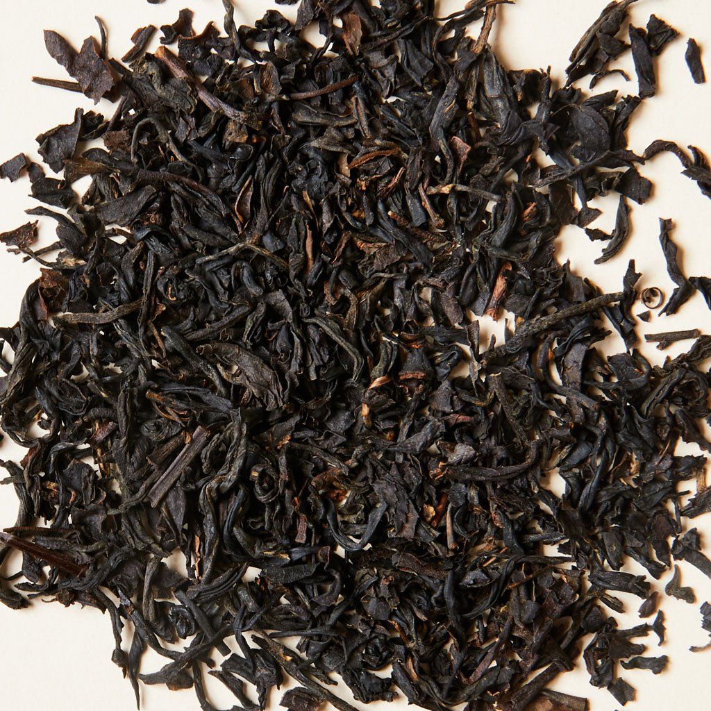 A pile of loose black tea