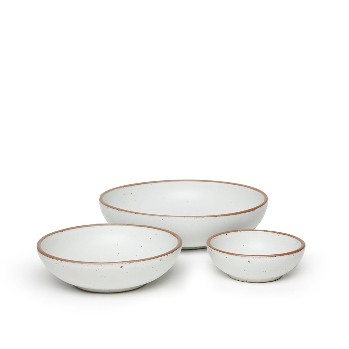 Shallow Bowl Nesting Set in Eggshell
