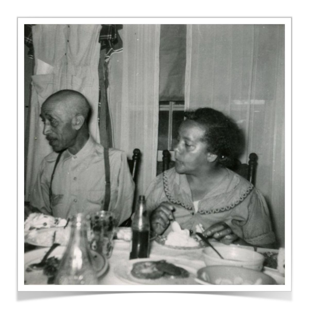 The author’s grandparents, James Hezekiah Greenlee and Grace Stepp Greenlee, at the table