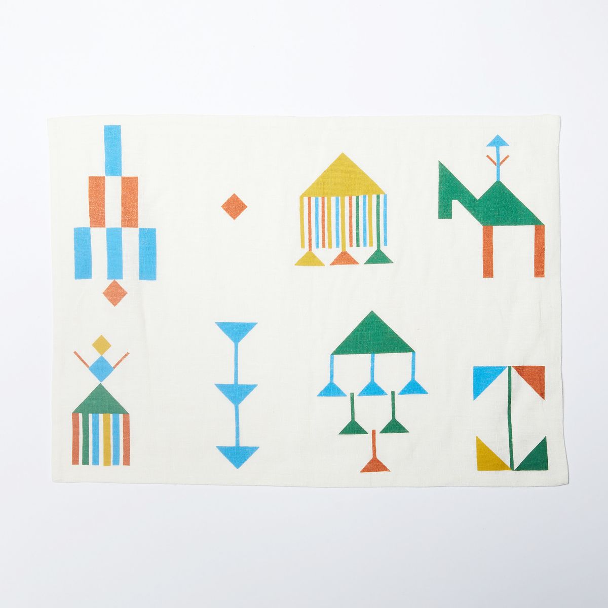 cream placemat with decorative festival images