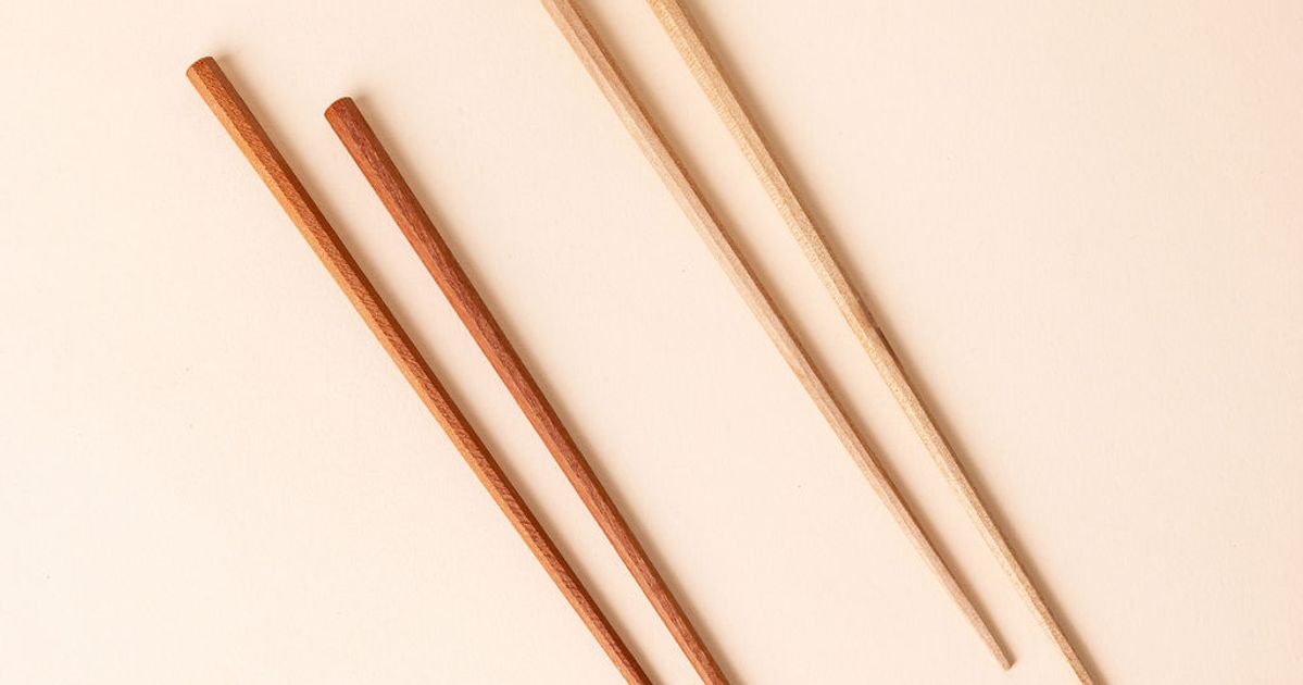 Japanese Hashi Wood Chopstick Chopsticks 5pcs Brown 225mm hexagonal Japan